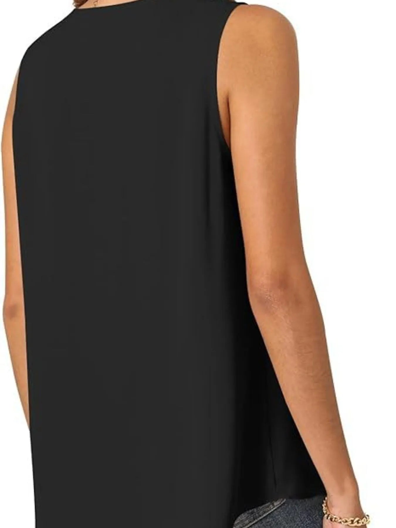 Full Size V - Neck Sleeveless Tank Top Plus SizeTop