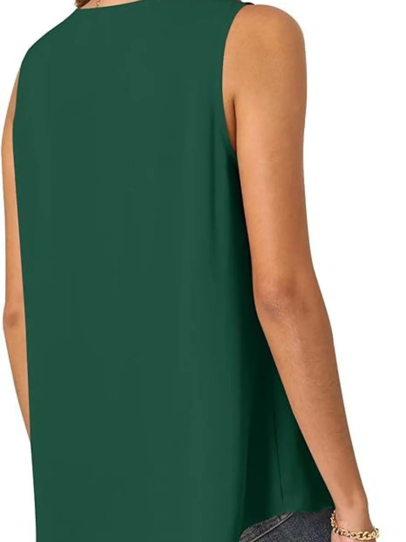 Full Size V - Neck Sleeveless Tank Top Plus SizeTop