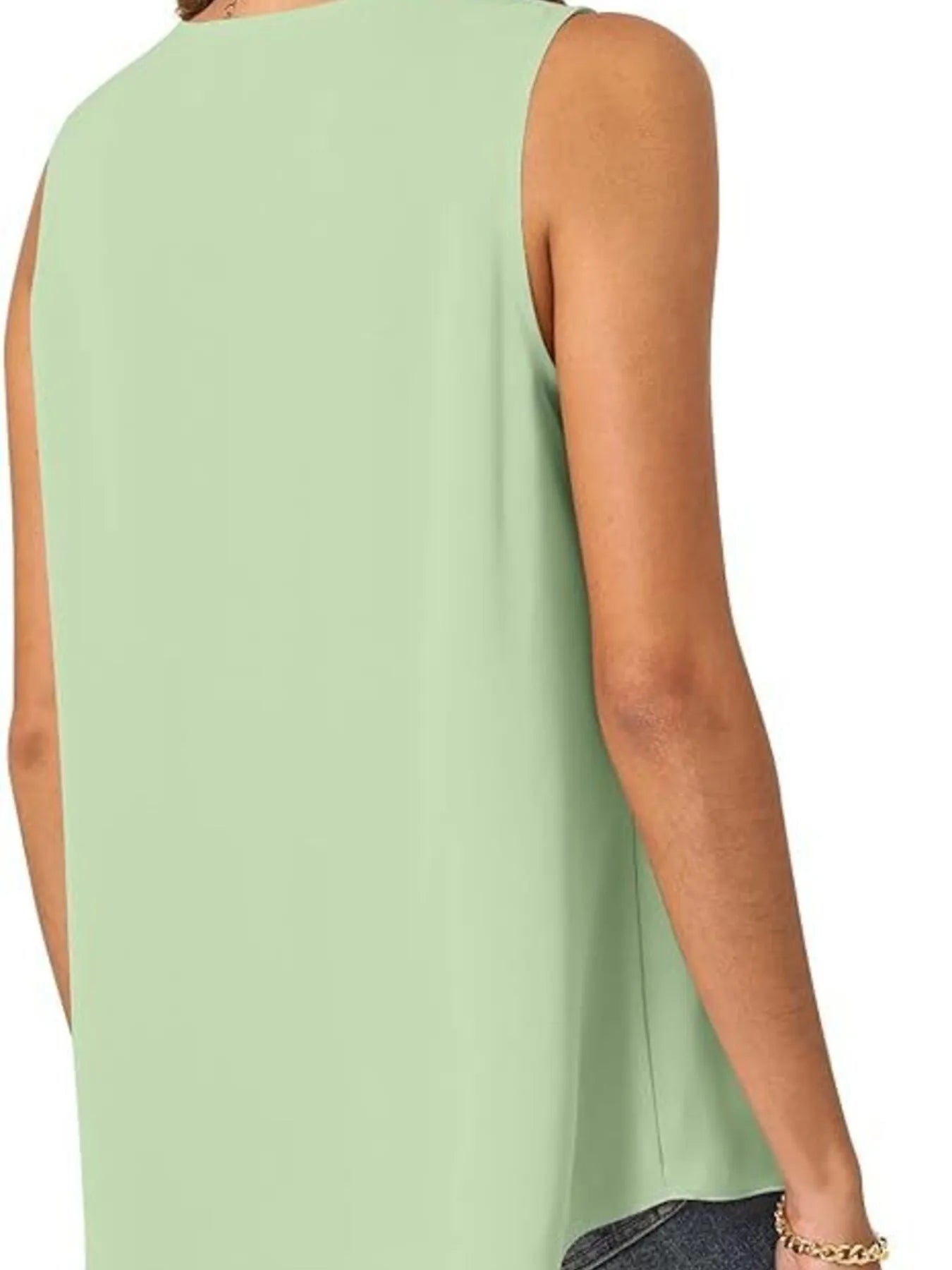 Full Size V - Neck Sleeveless Tank Top Plus SizeTop