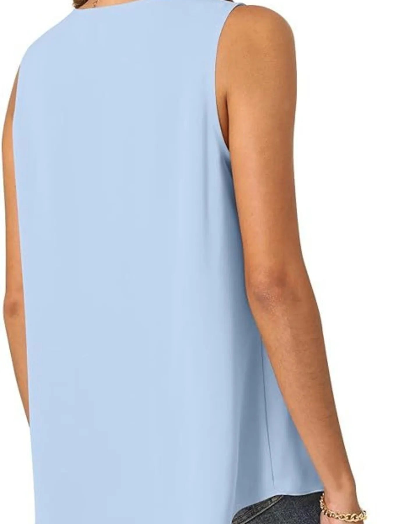 Full Size V - Neck Sleeveless Tank Top Plus SizeTop