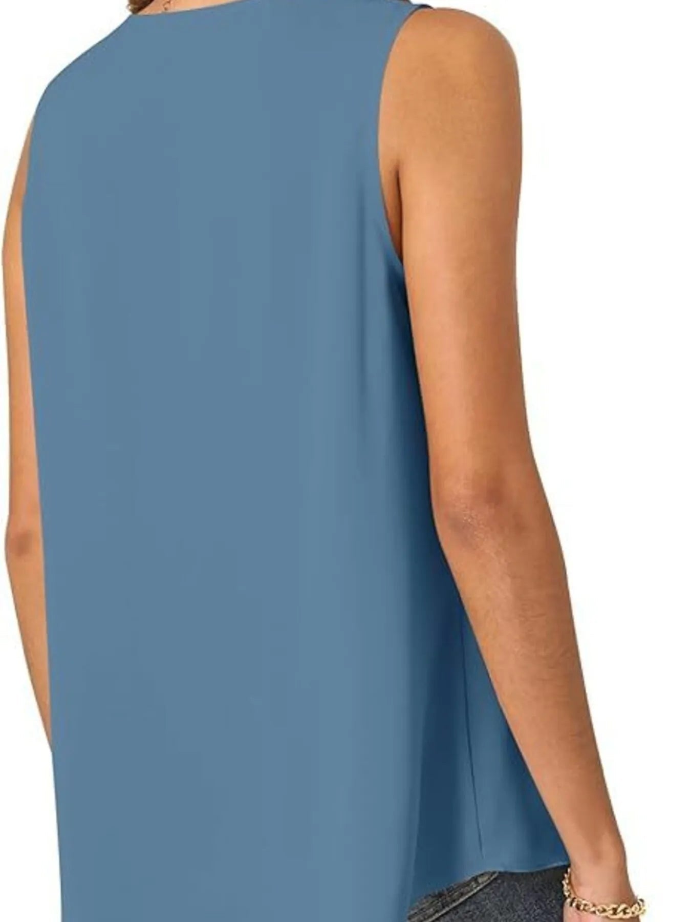 Full Size V - Neck Sleeveless Tank Top Plus SizeTop
