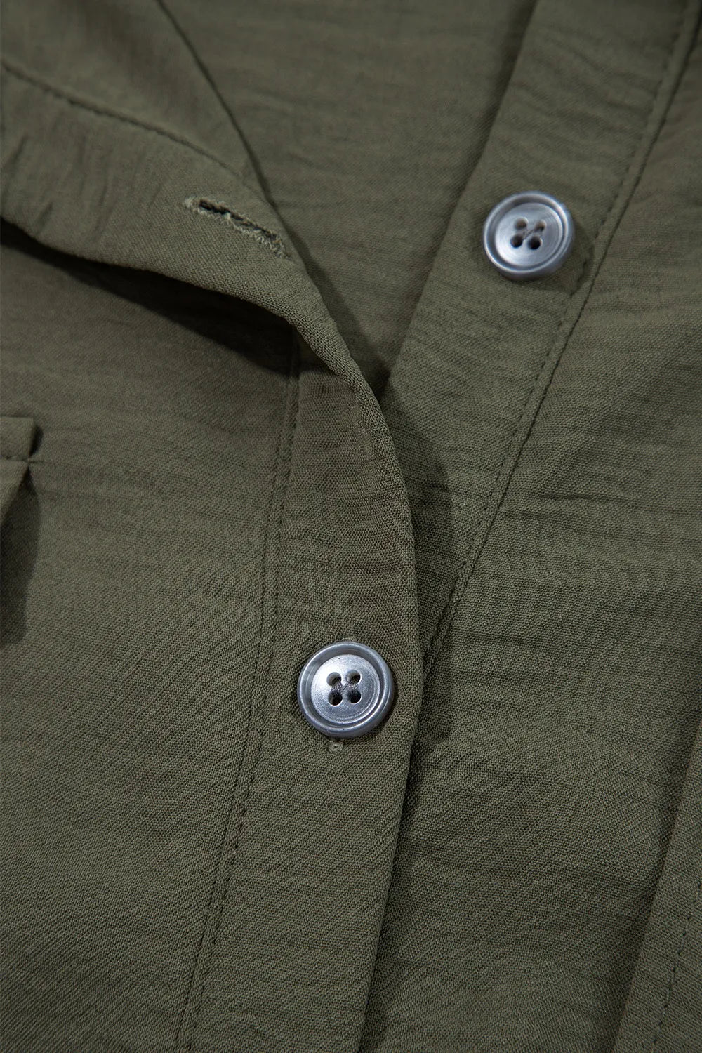 Half Button Belted Utility Short Sleeve Jumpsuit