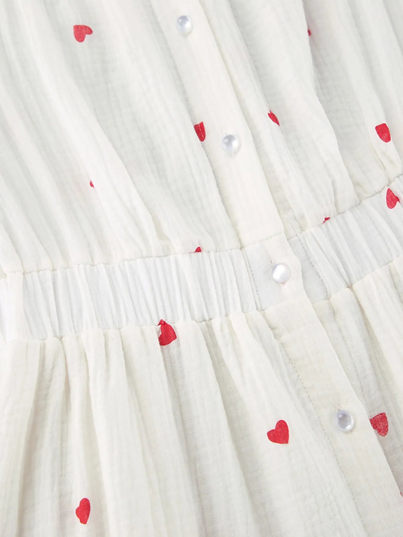 Heart Printed Off - Shoulder Ruffle Mini Dress