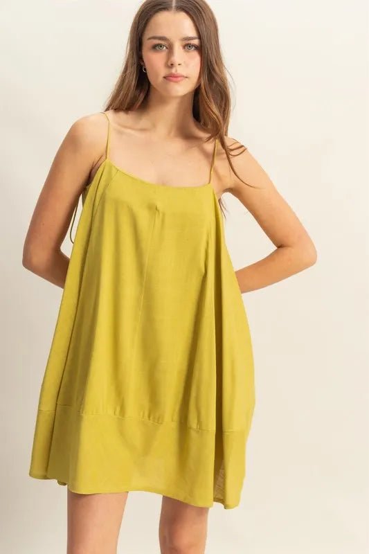 HYFVE A - Line Flowy Mini Cami Dress with Pockets