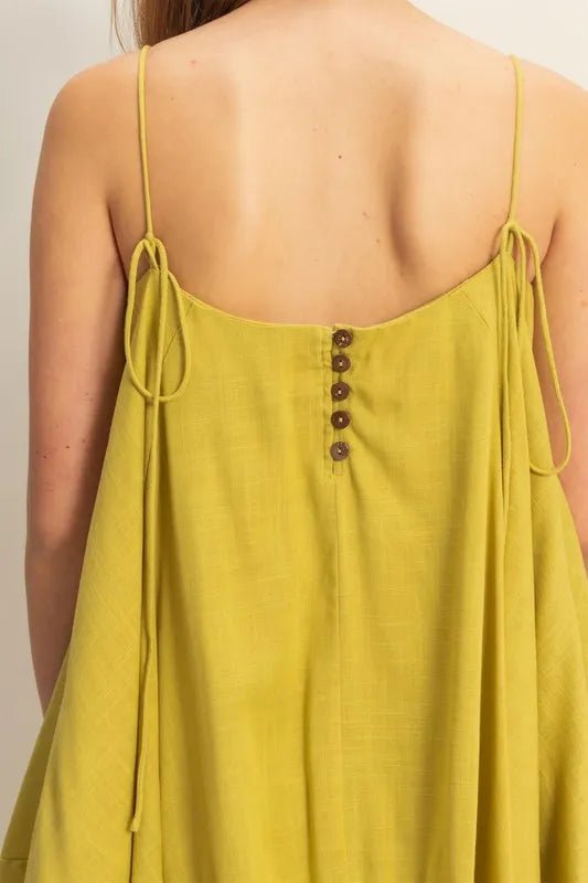 HYFVE A - Line Flowy Mini Cami Dress with Pockets