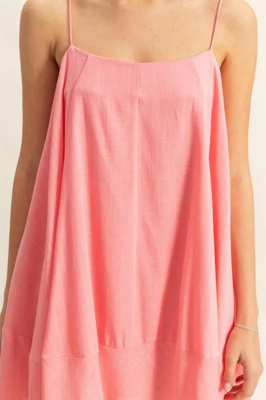 HYFVE A - Line Flowy Mini Cami Dress with Pockets