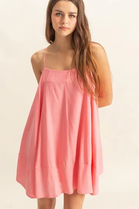 HYFVE A - Line Flowy Mini Cami Dress with Pockets