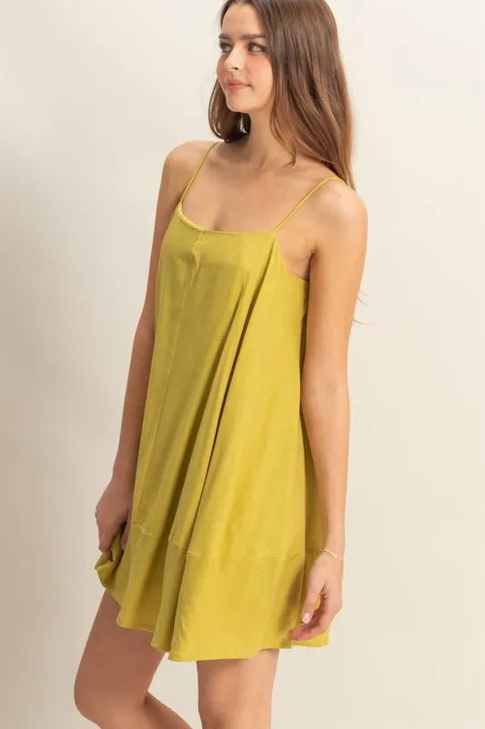 HYFVE A - Line Flowy Mini Cami Dress with Pockets