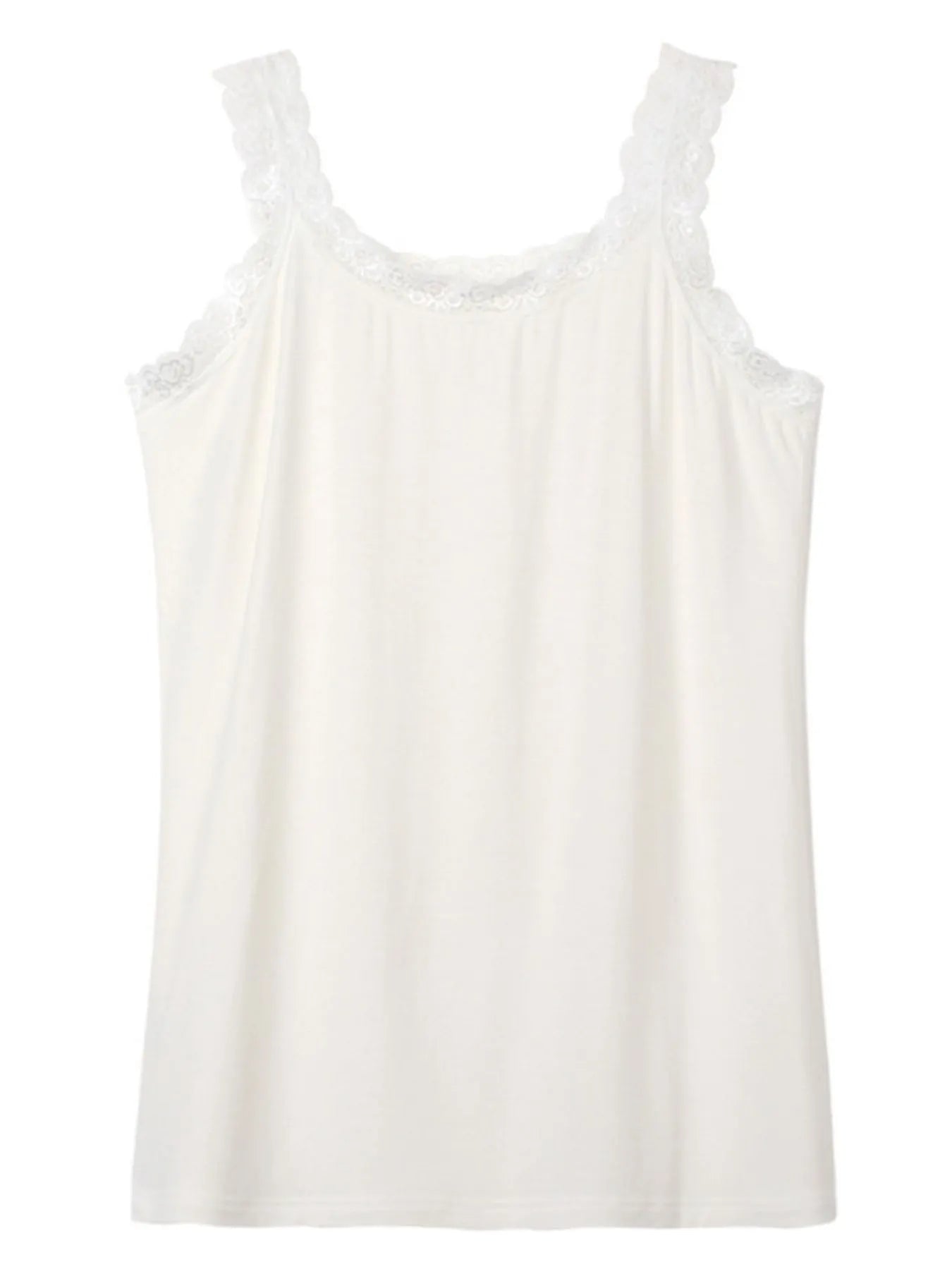 Lace Trim Scoop Neck Cami