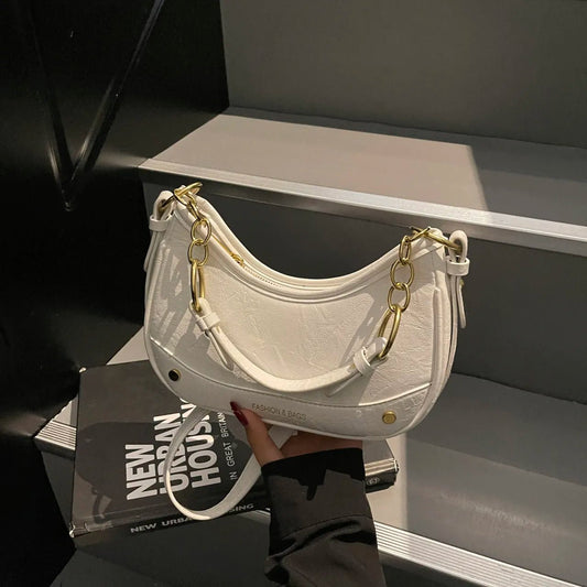 Leather Crescent Shoulder BagBag