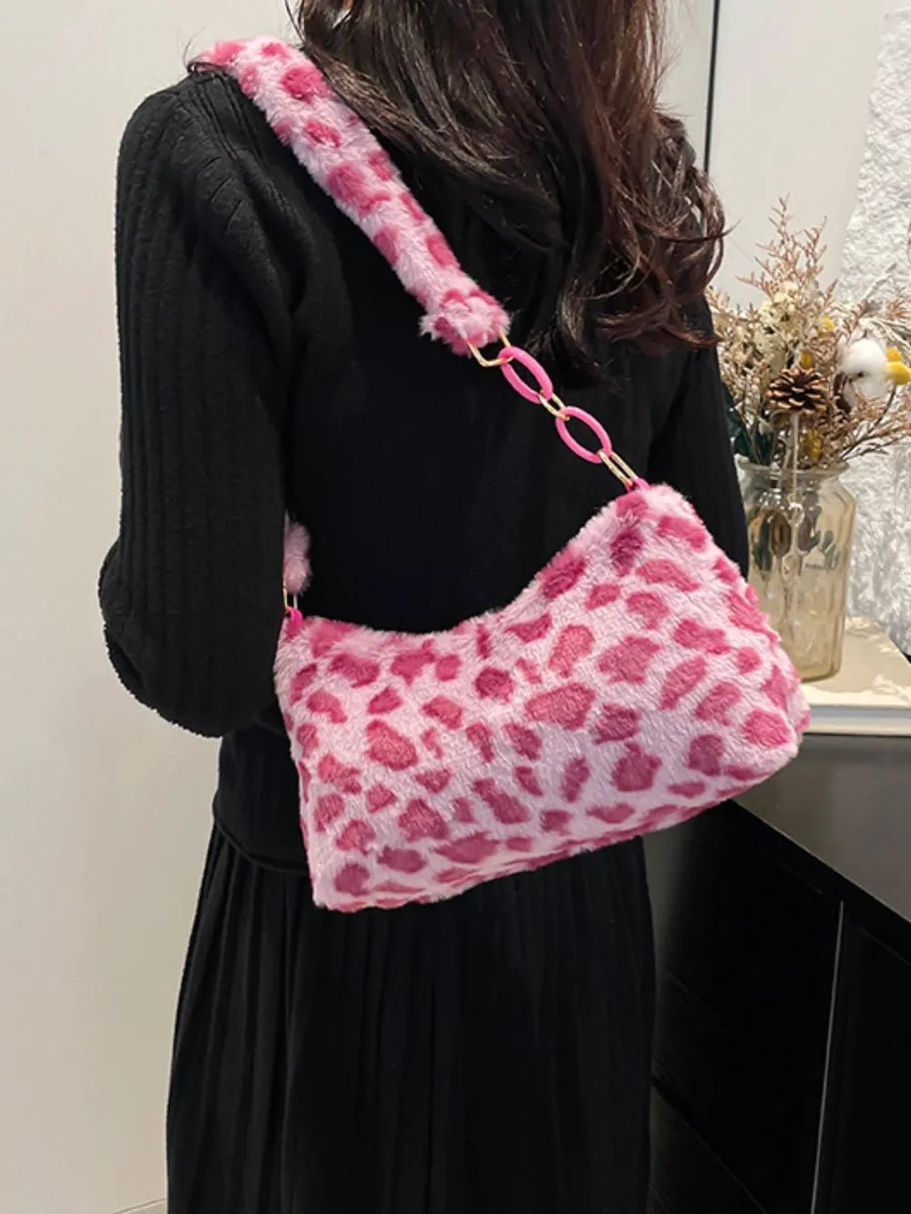 Leopard Fluff Shoulder BagBag