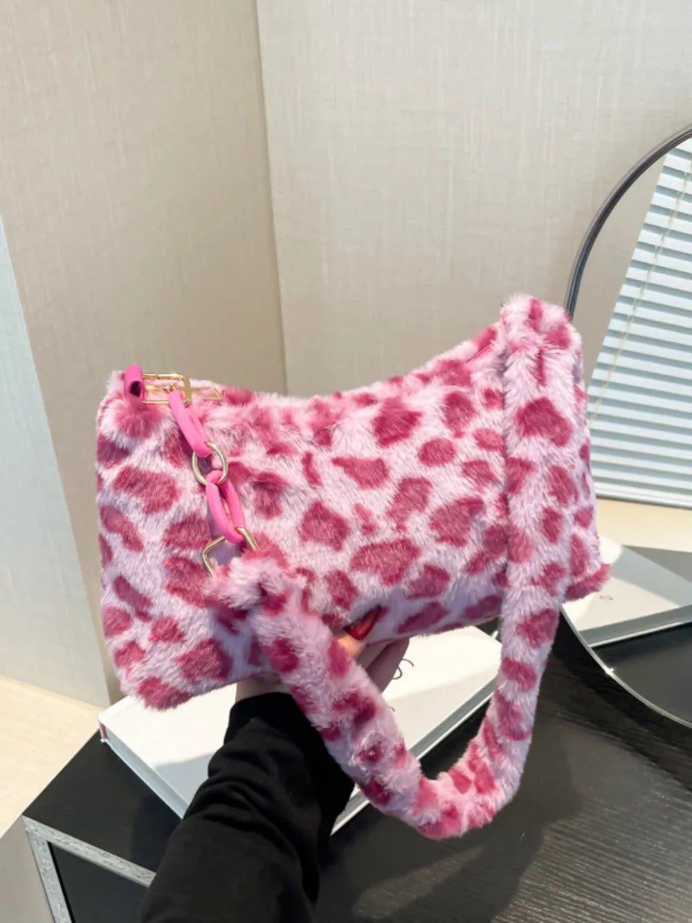 Leopard Fluff Shoulder BagBag