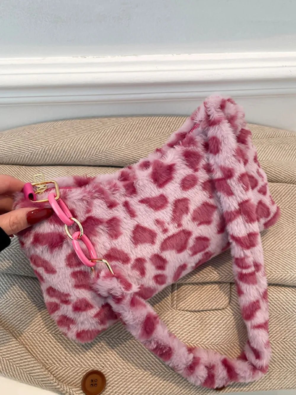 Leopard Fluff Shoulder BagBag