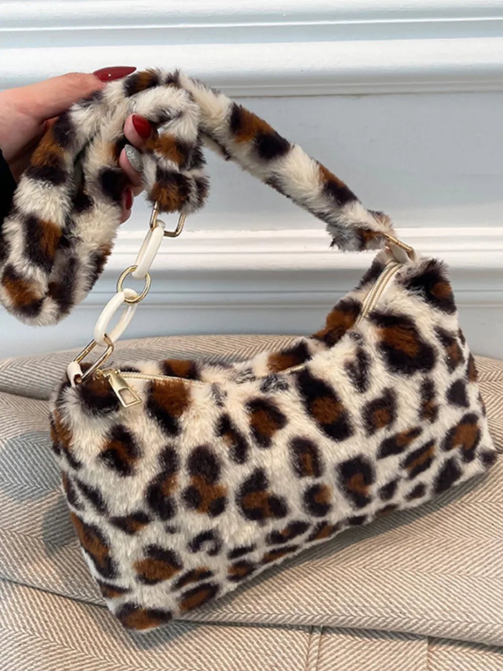 Leopard Fluff Shoulder BagBag