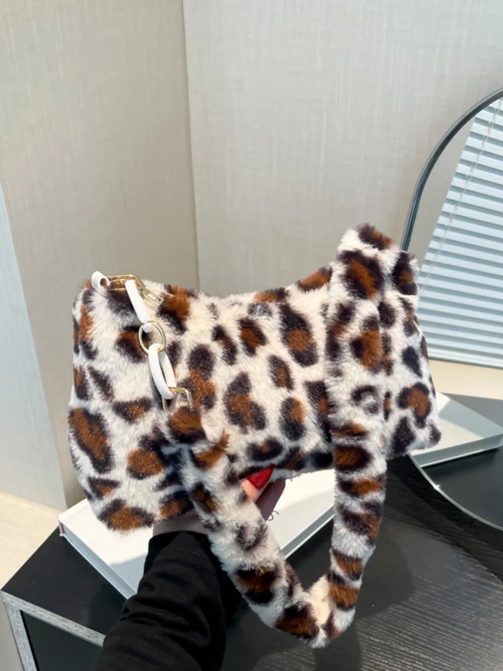 Leopard Fluff Shoulder BagBag