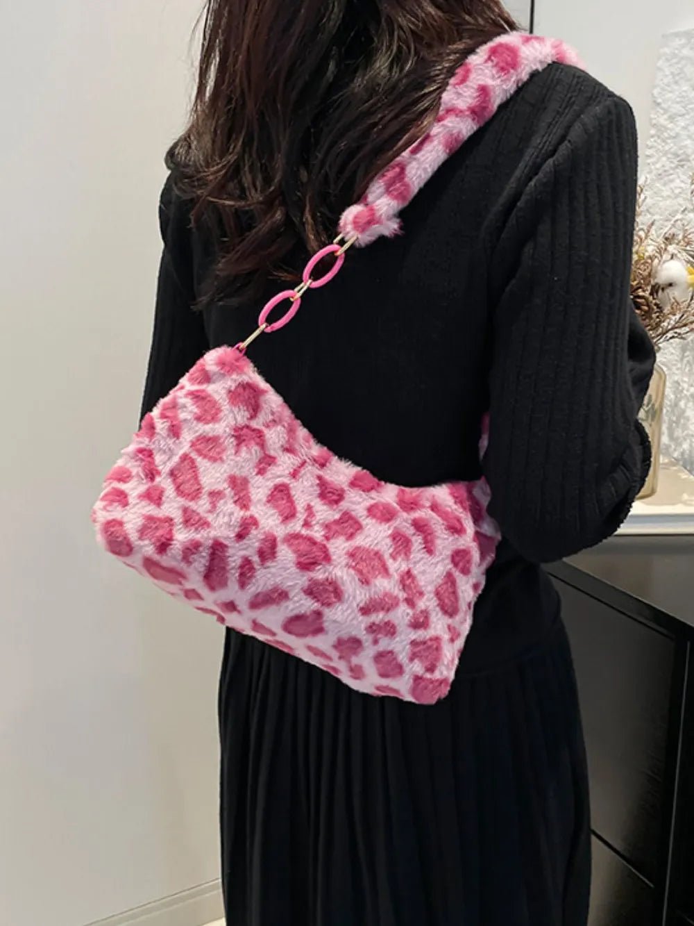 Leopard Fluff Shoulder BagBag