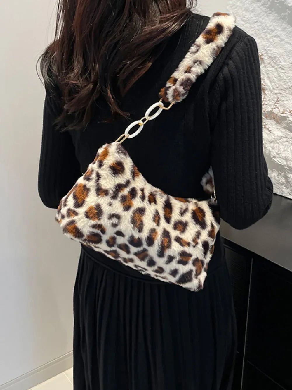 Leopard Fluff Shoulder BagBag