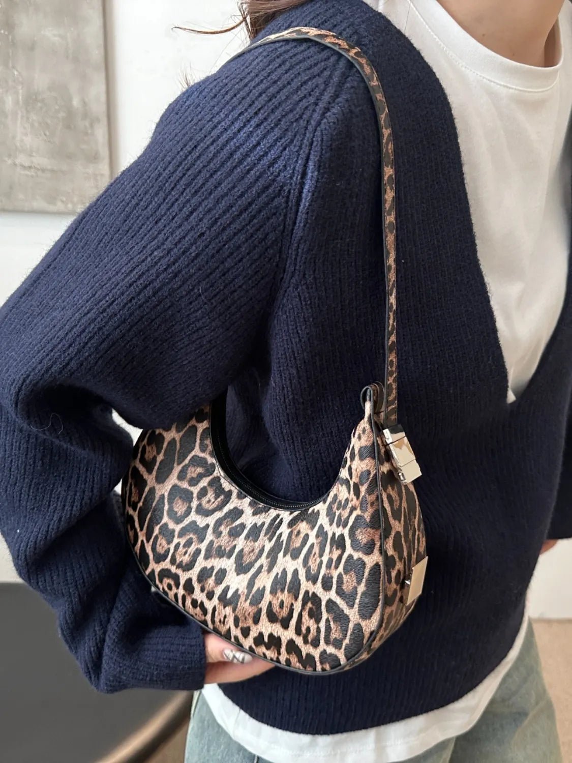 Leopard PU Leather Shoulder BagBag