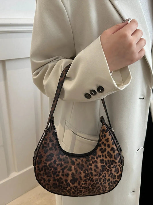 Leopard PU Leather Shoulder BagBag