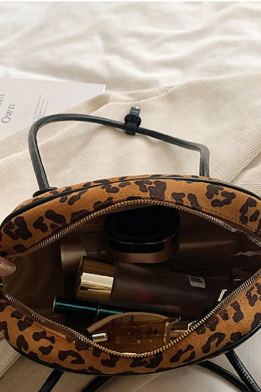 Leopard Suede Medium Shoulder BagBag