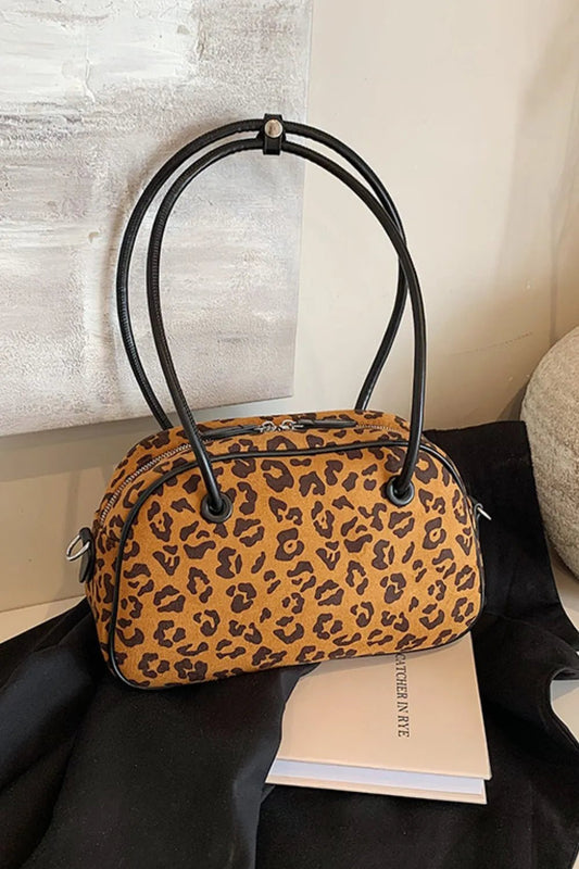 Leopard Suede Medium Shoulder BagBag