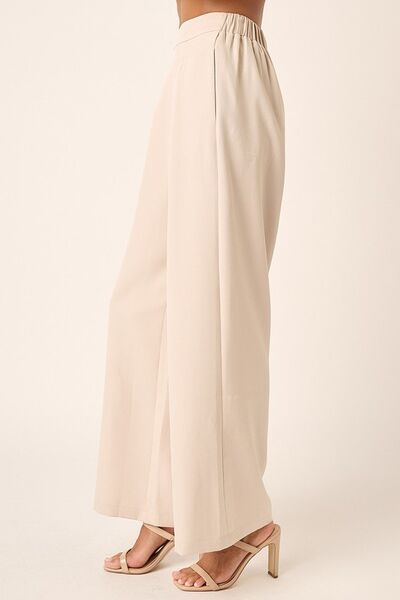 Mittoshop Inverted Pleat Detail Wide Leg Pants