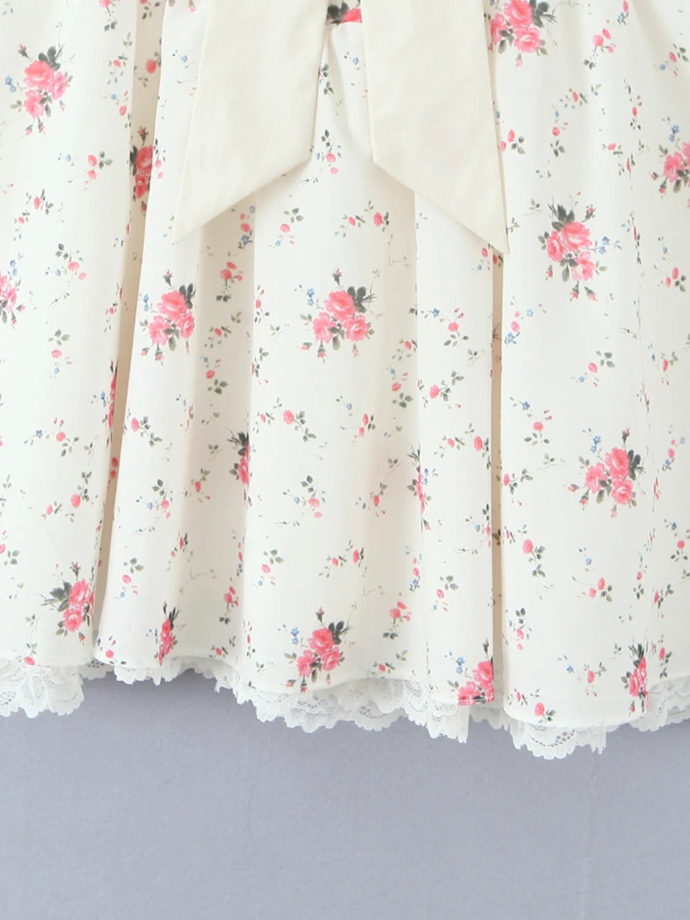 Off - Shoulder Floral Lace Trim Mini Dress