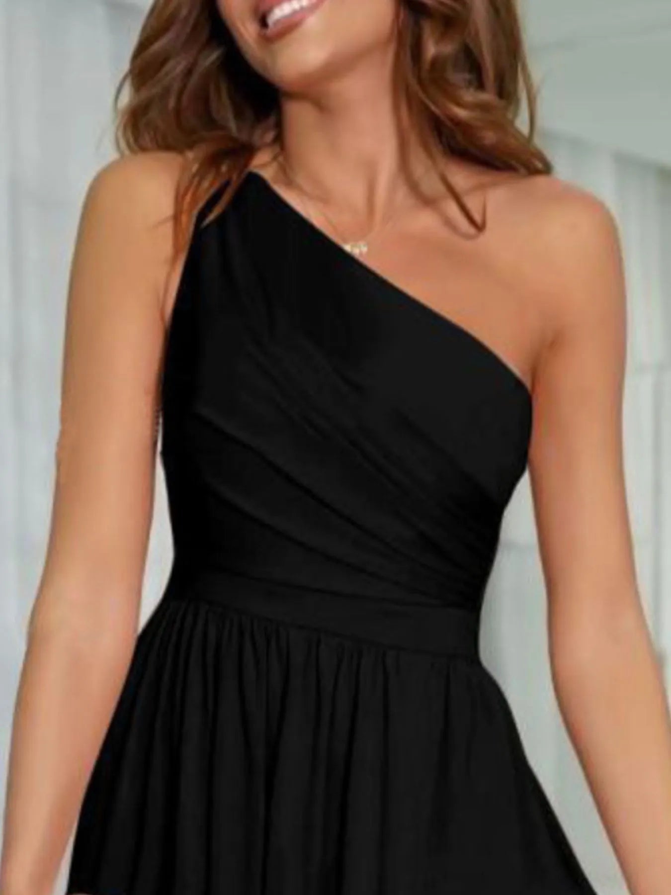 One - Shoulder High Slit Dress