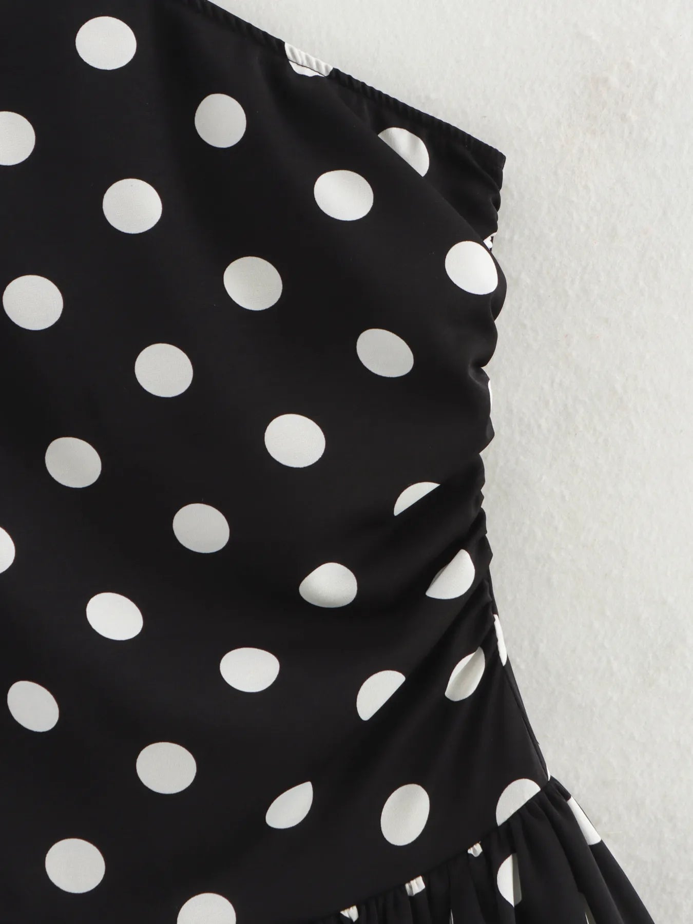 One - Shoulder Polka Dot Mini Dress
