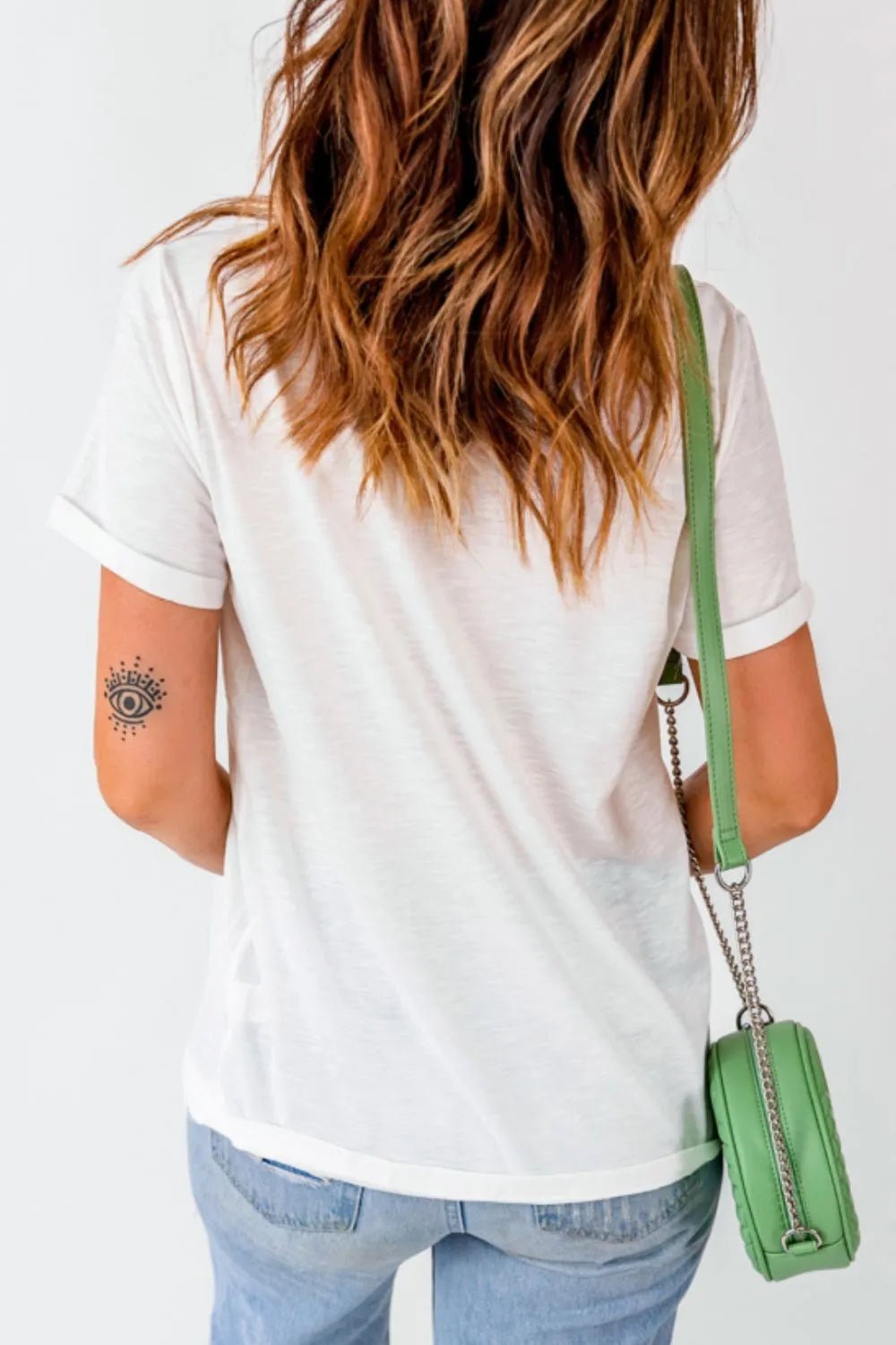 Patriotic Floral America Land of The Free Graphic T-Shirt