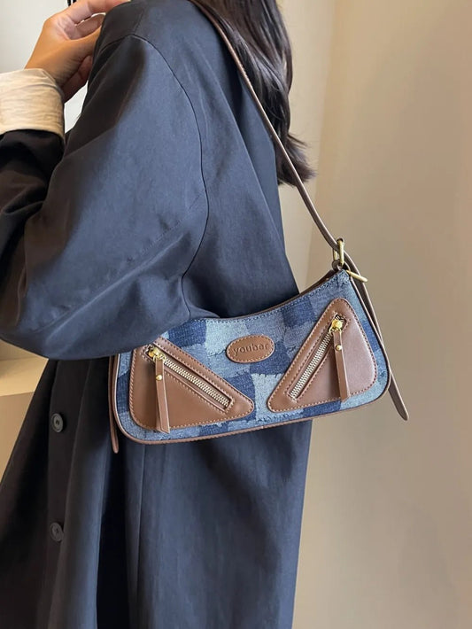 Plaid Adjustable Strap Shoulder BagBag