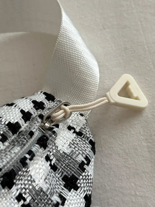 Plaid Wide Strap Crossbody BagBag