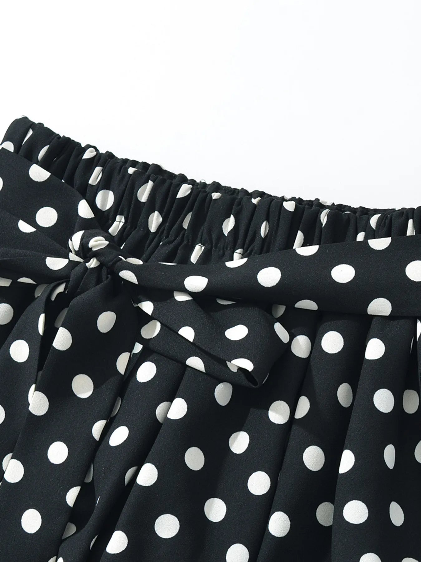 Polka Dot One - Shoulder Top and Mini Skirt Set