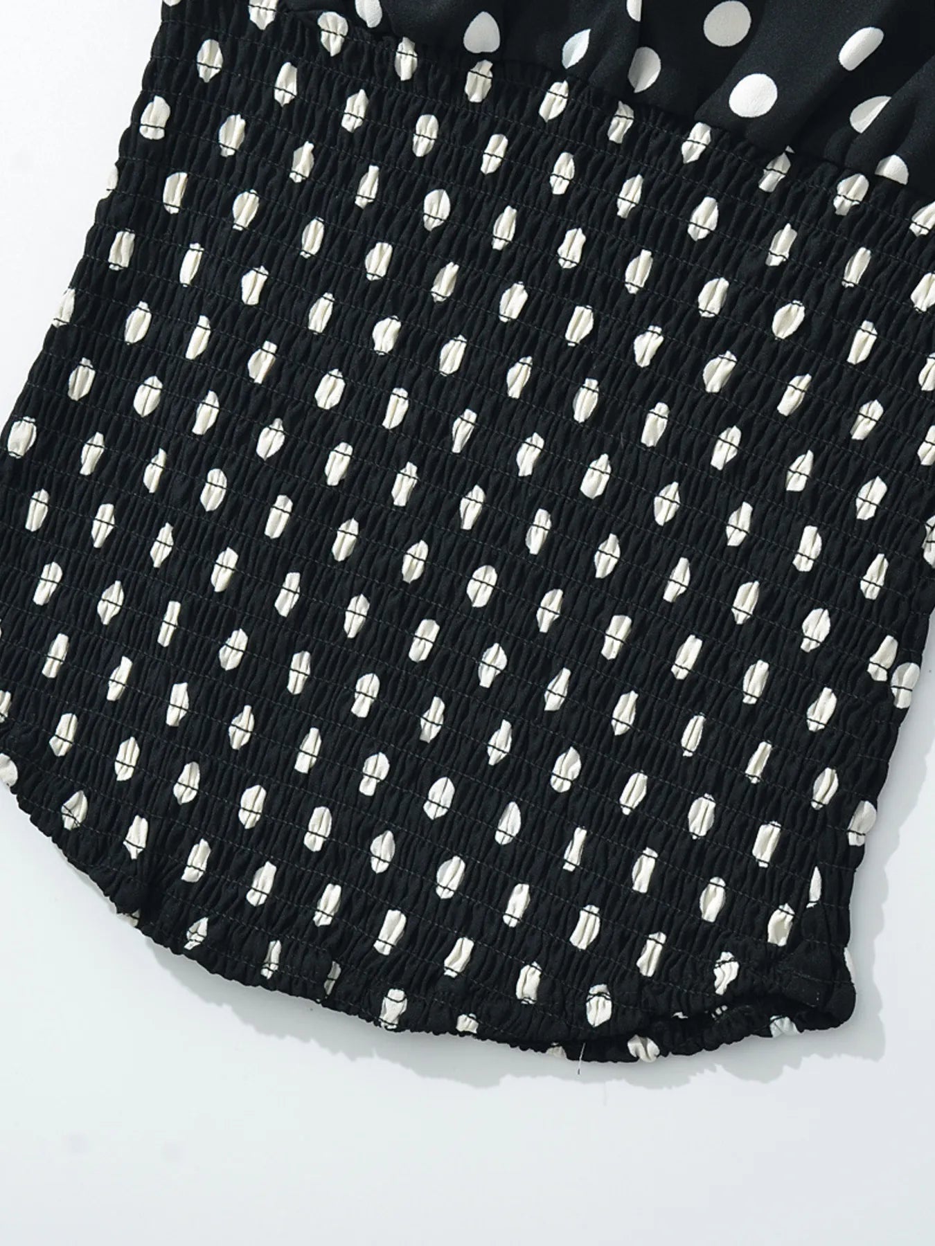 Polka Dot One - Shoulder Top and Mini Skirt Set
