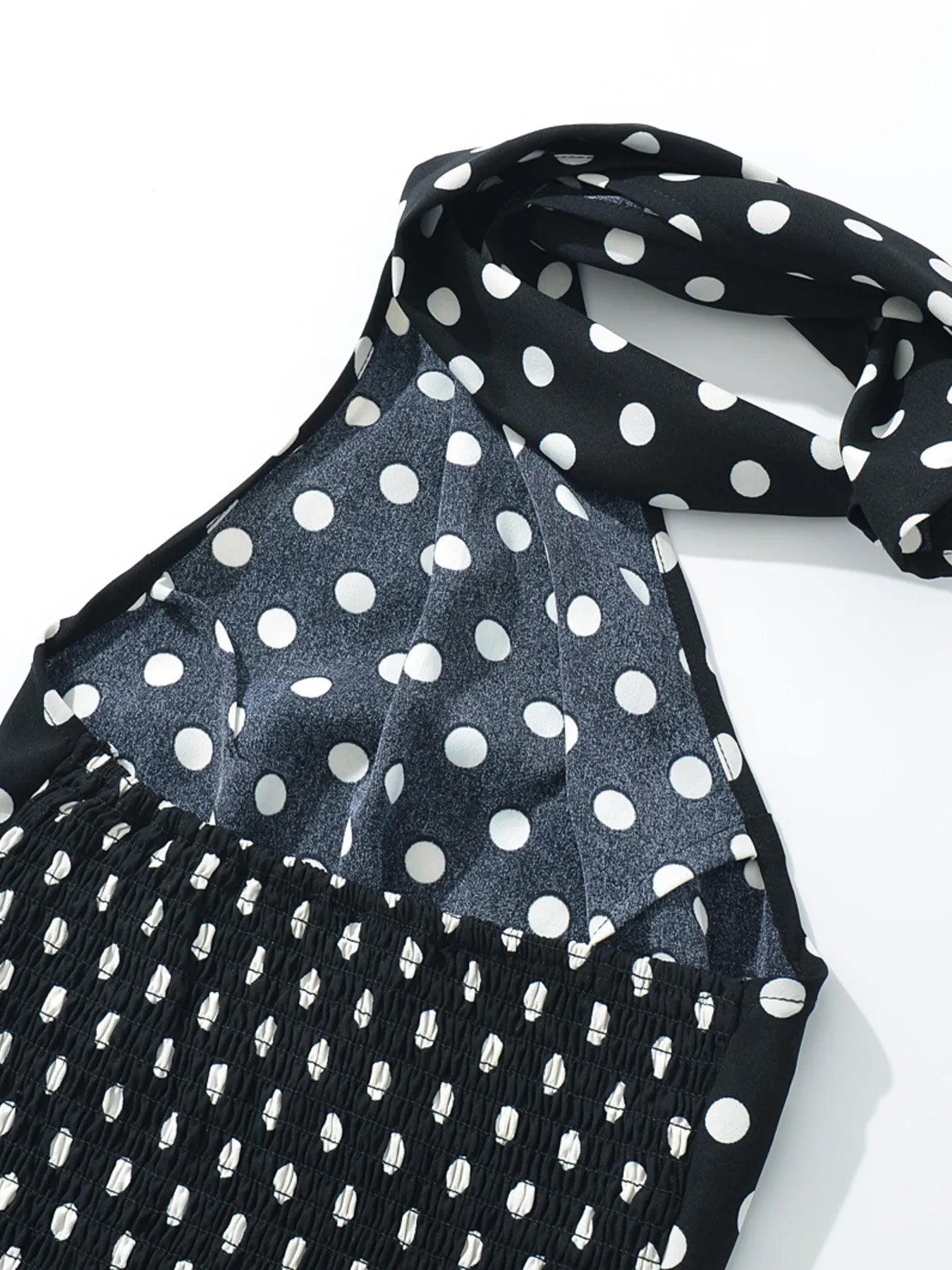 Polka Dot One - Shoulder Top and Mini Skirt Set