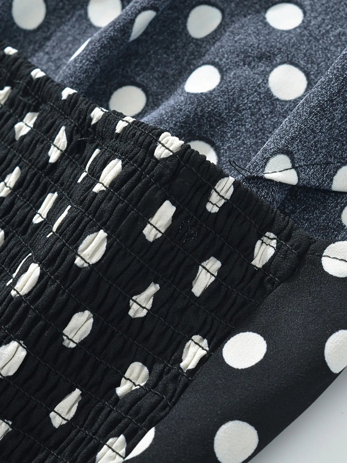 Polka Dot One - Shoulder Top and Mini Skirt Set