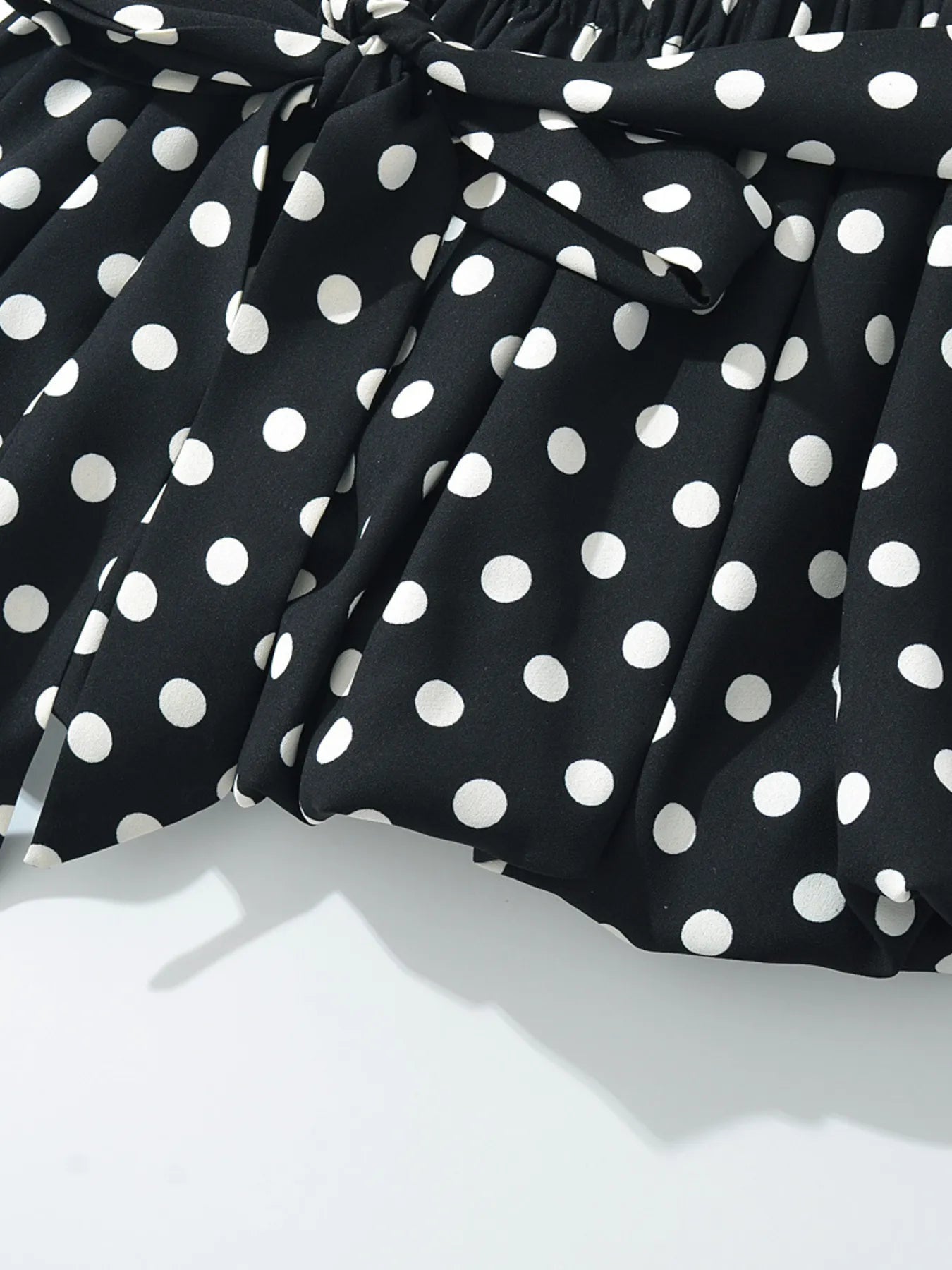 Polka Dot One - Shoulder Top and Mini Skirt Set