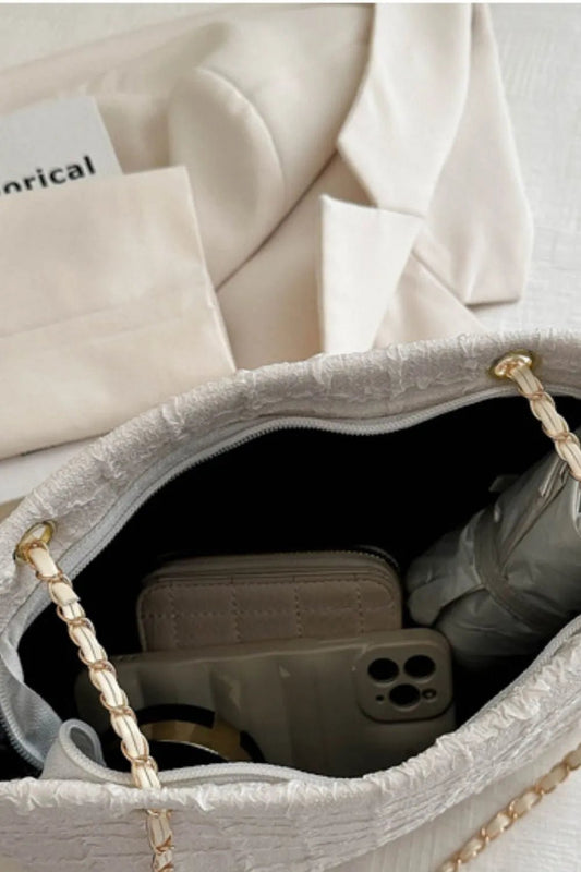Polyester Texture Chain Tote bagBag