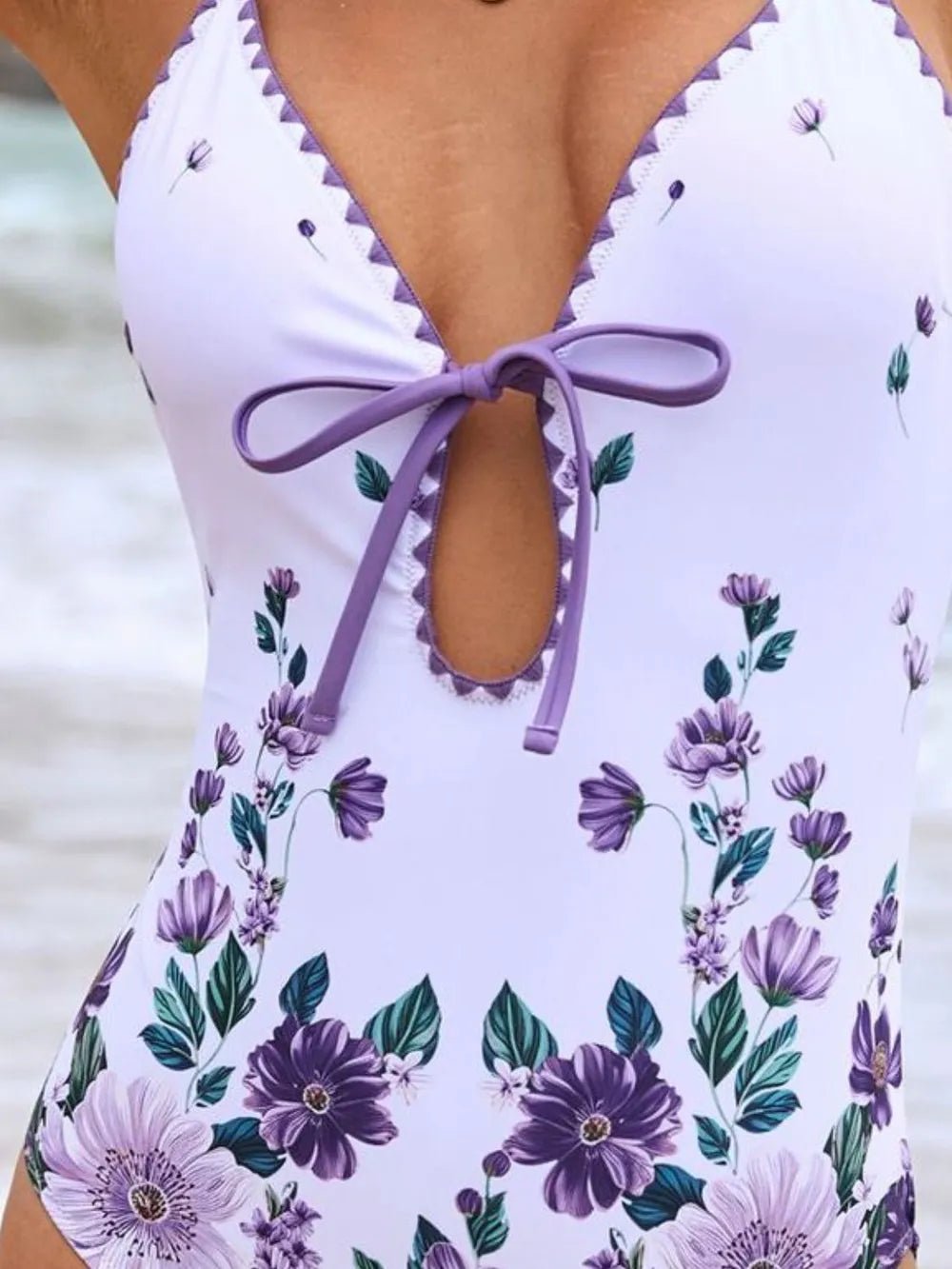 Printed Spaghetti Strap One - Piece Swimwear and Cover Up Swim Set