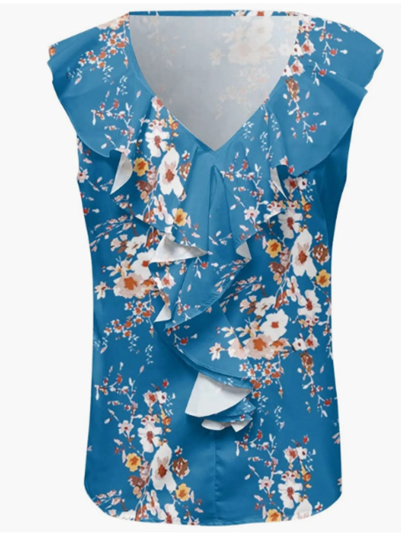 Printed V - Neck Tank