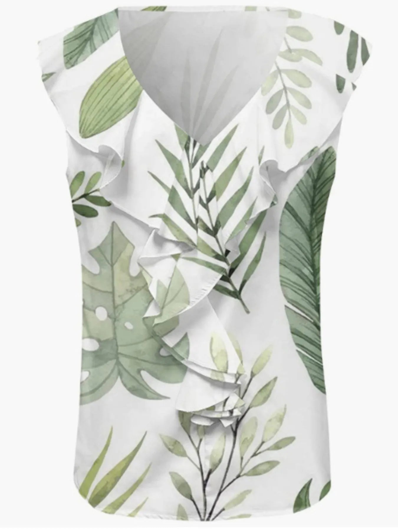 Printed V - Neck Tank