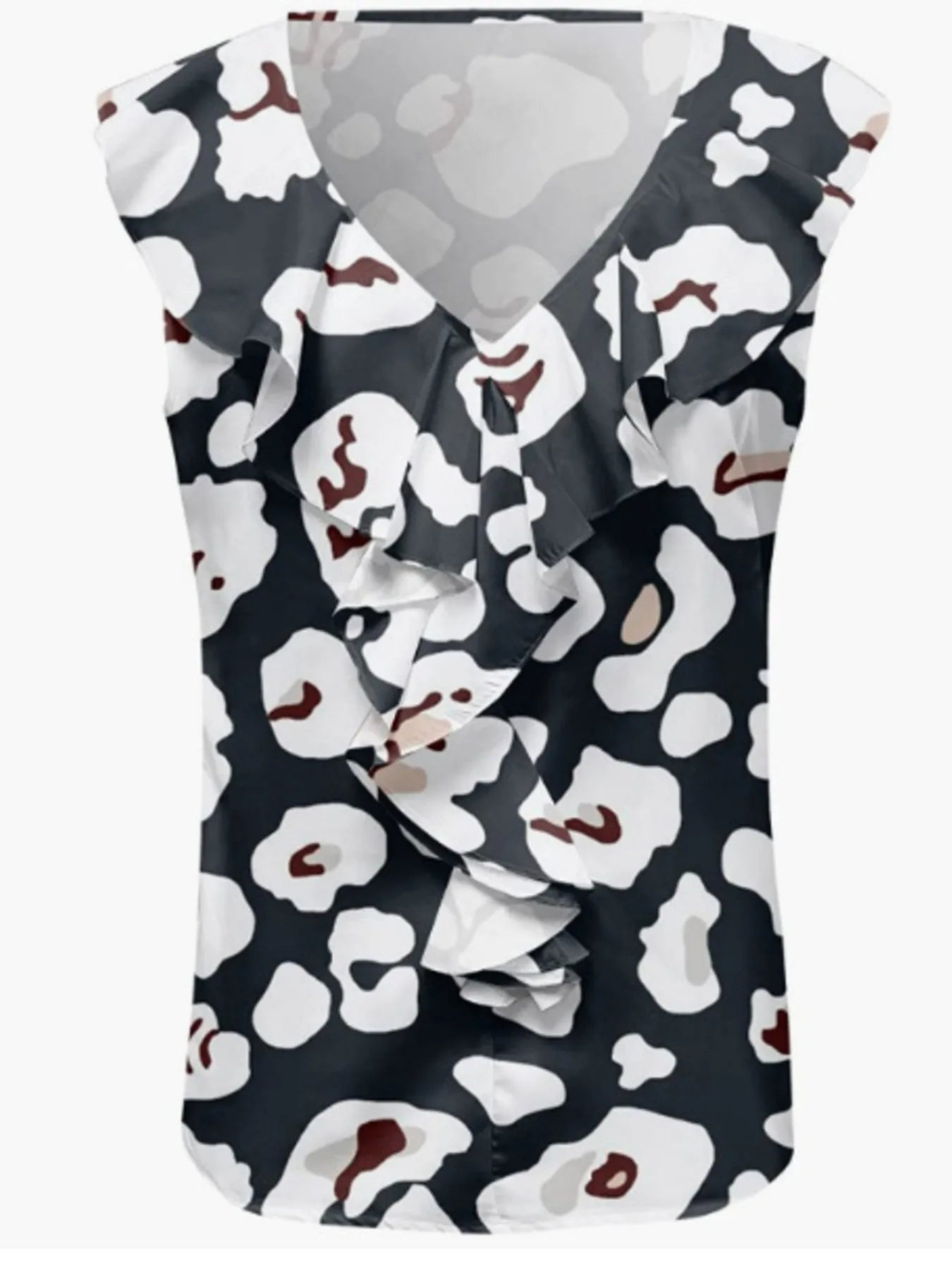 Printed V - Neck Tank