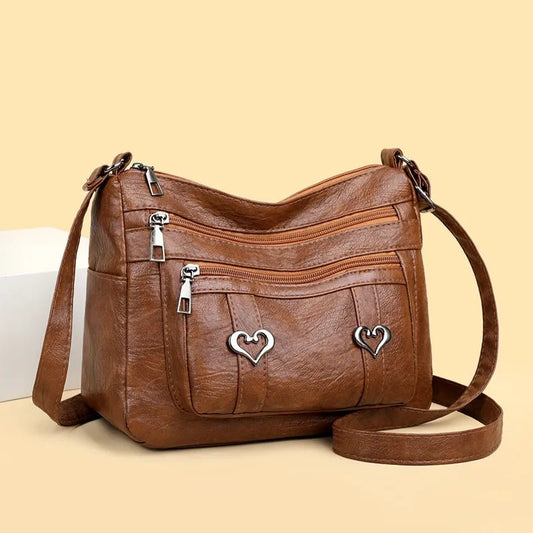 PU Leather Multi - Pockets Crossbody BagBag