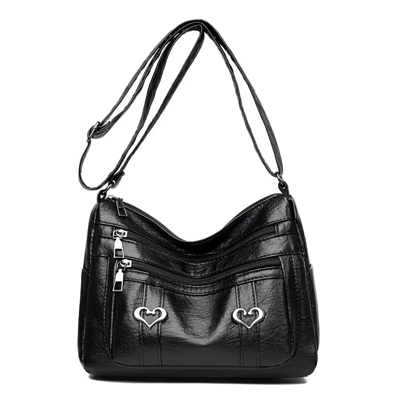 PU Leather Multi - Pockets Crossbody BagBag