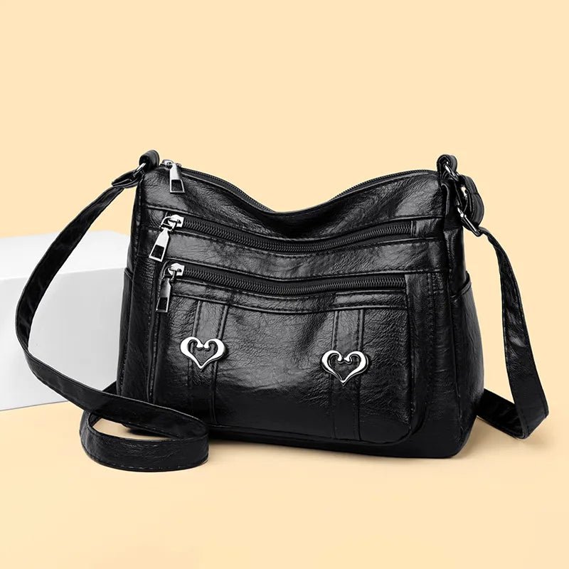 PU Leather Multi - Pockets Crossbody BagBag