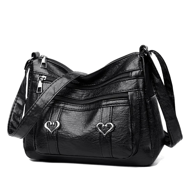 PU Leather Multi - Pockets Crossbody BagBag
