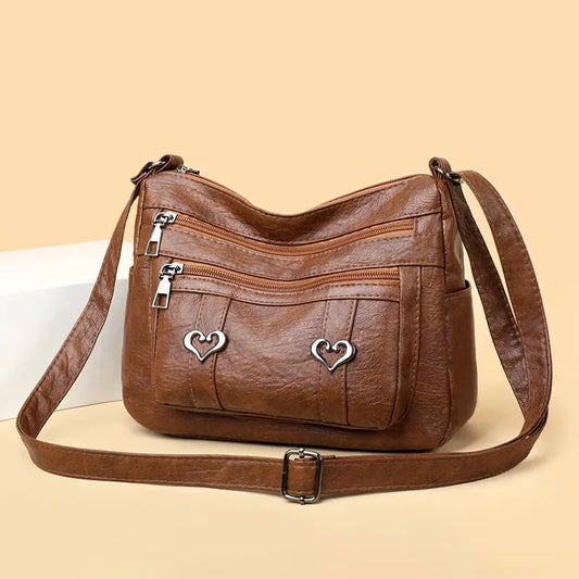 PU Leather Multi - Pockets Crossbody BagBag
