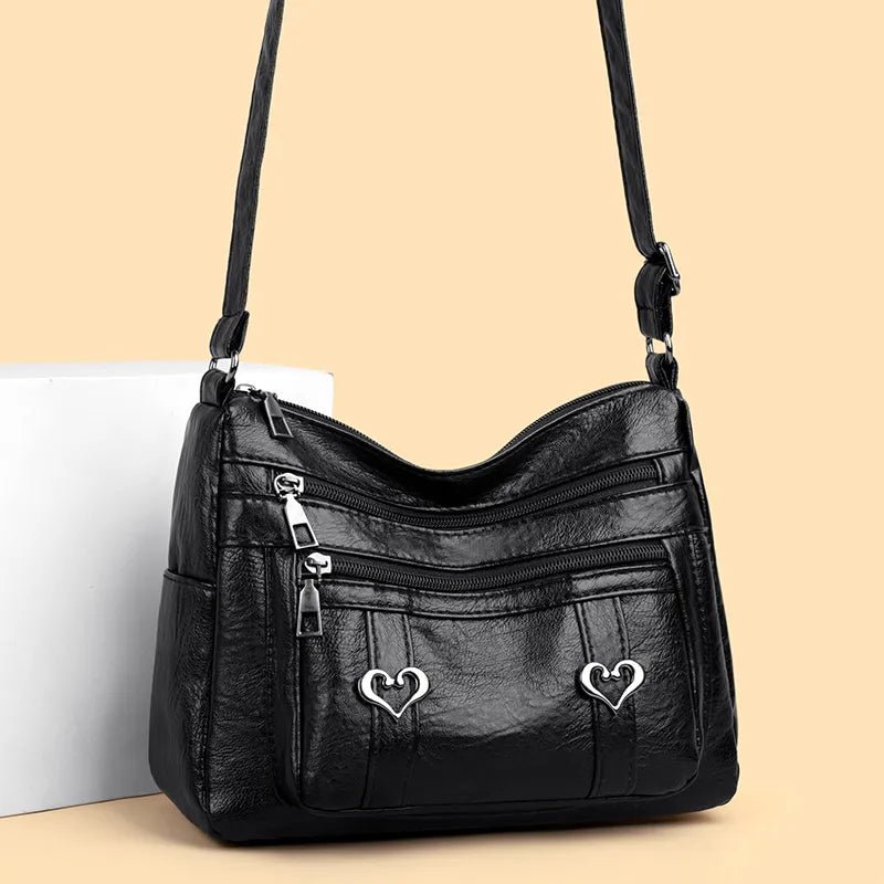 PU Leather Multi - Pockets Crossbody BagBag