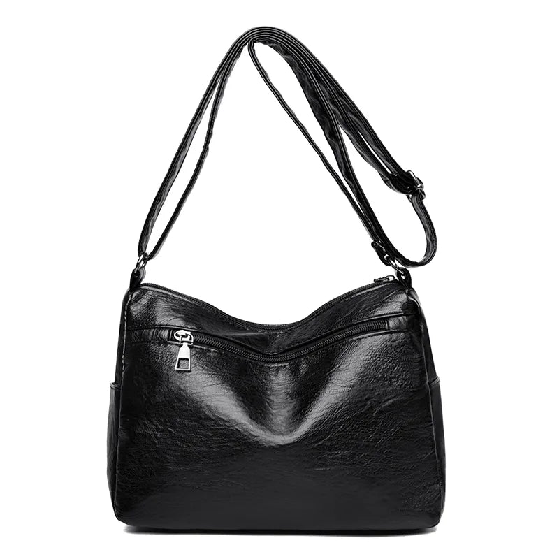 PU Leather Multi - Pockets Crossbody BagBag