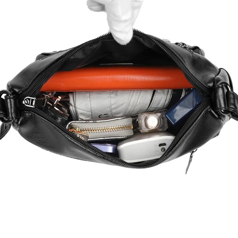 PU Leather Multi - Pockets Crossbody BagBag